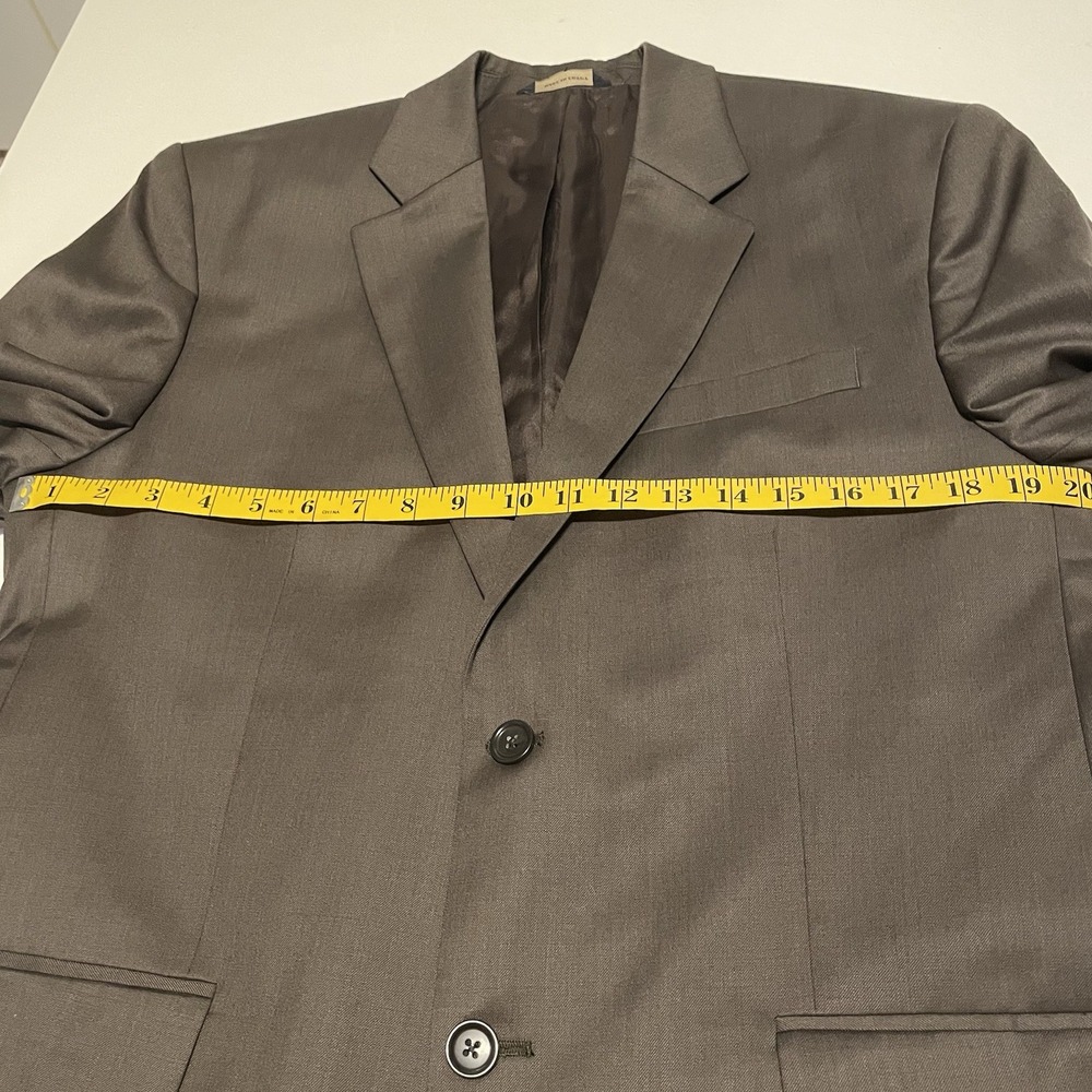 Banana Republic Blazer Men 42S Brown Heather 100% Wool Exterior Suit Jacket 2012 - Picture 7 of 12